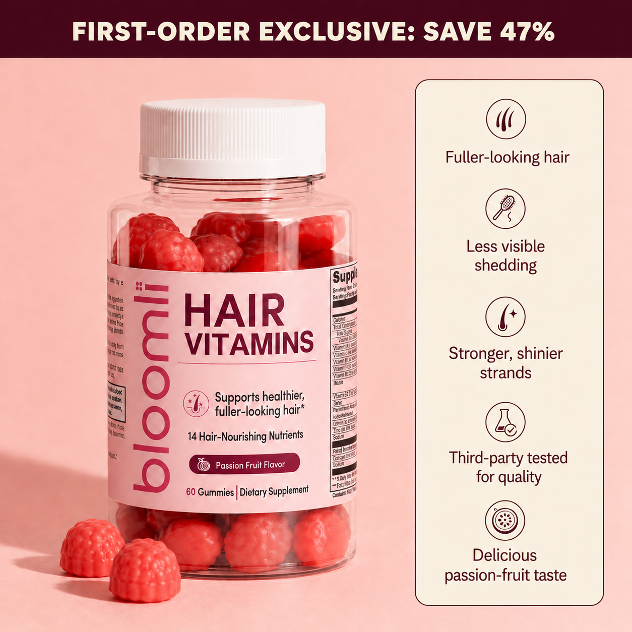 Bloomli Hair Vitamin Gummies