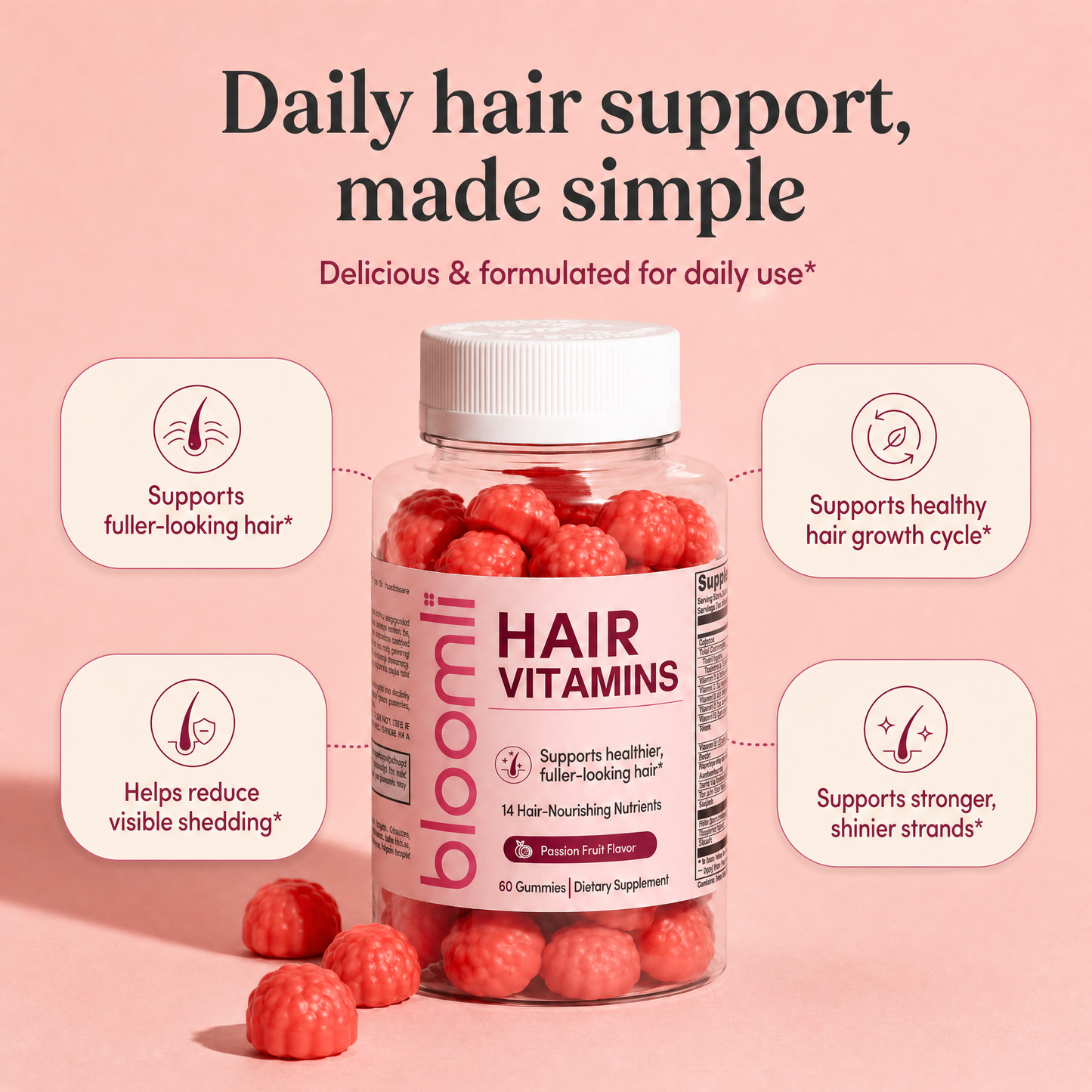 Bloomli Hair Vitamin Gummies
