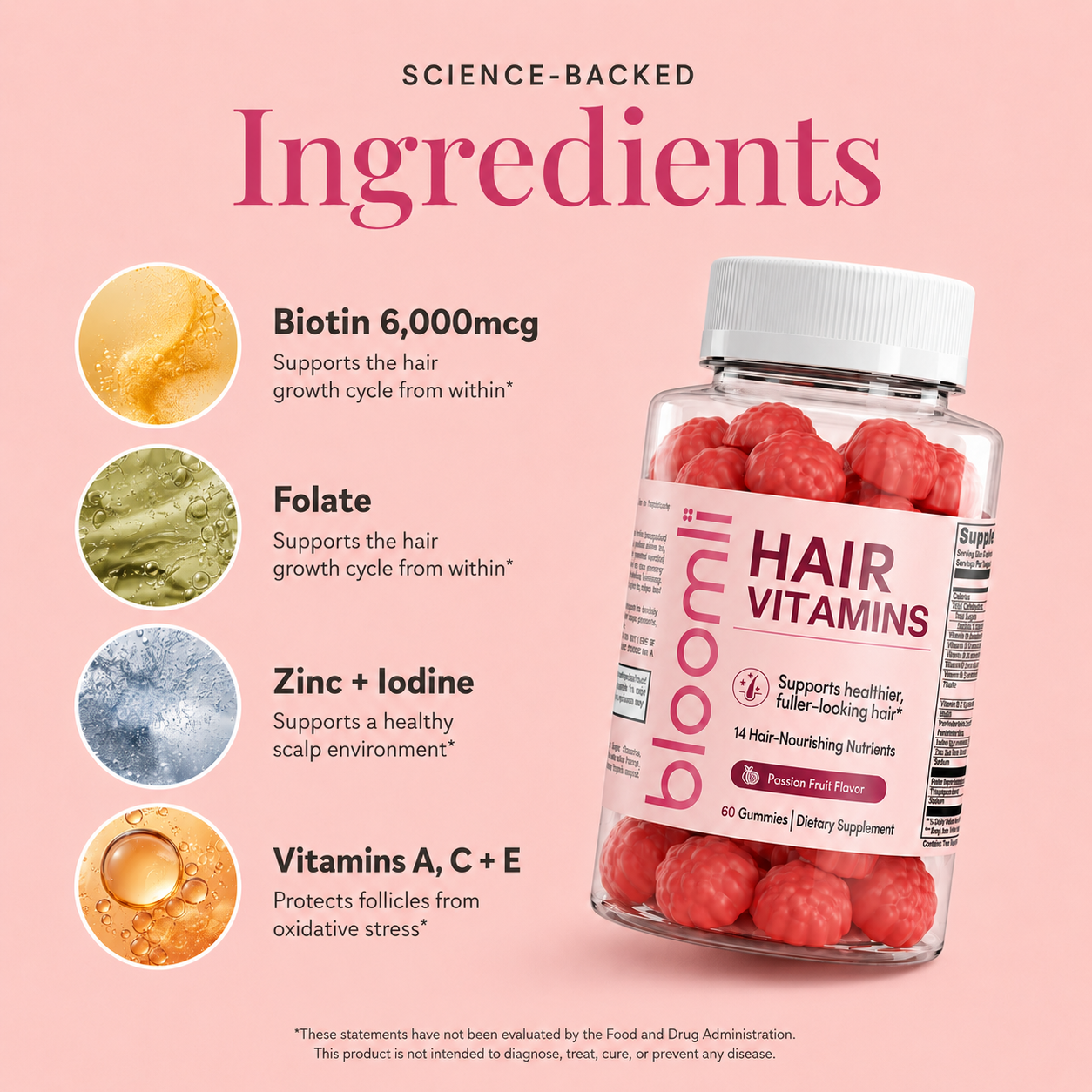 Bloomli Hair Vitamin Gummies